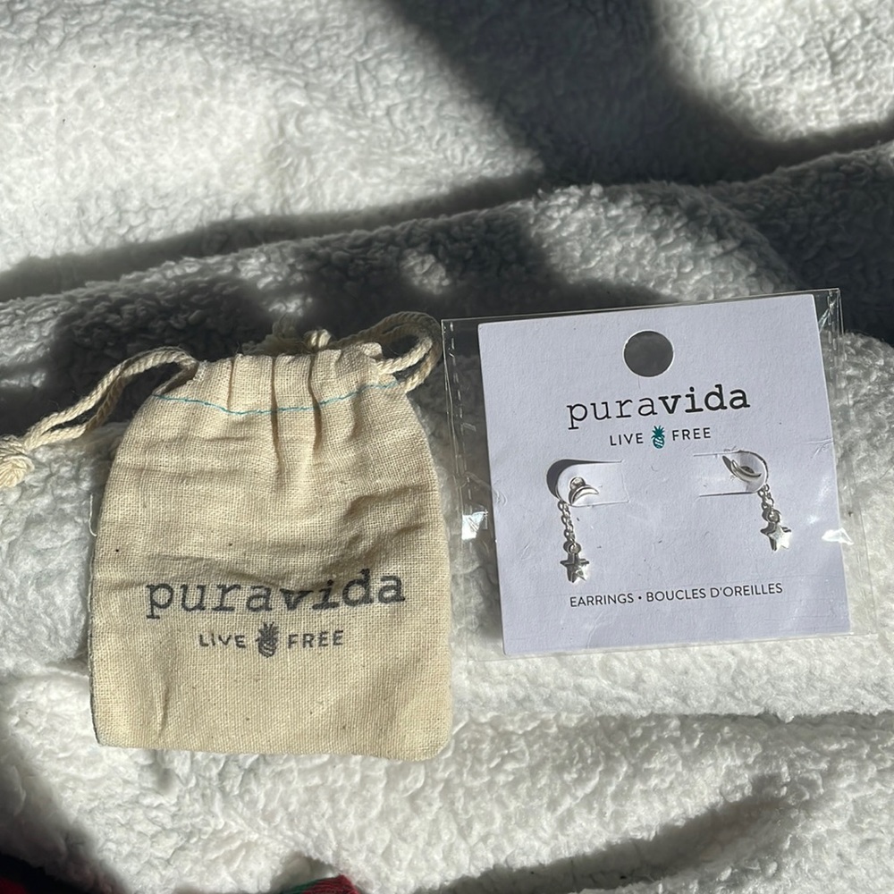 NWT Pura Vida Sun + Moon Earrings